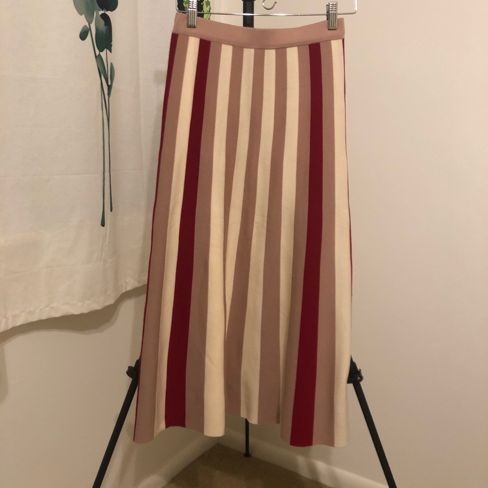 Missoni wool knit skirts red stripe M